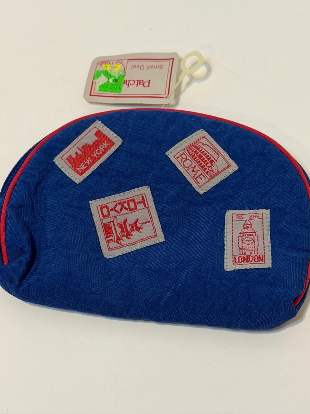 Actra Blue Kids Travel Patch Pouch with Red Trim